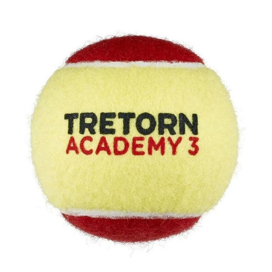 Tretorn Methodikbälle Stage 3 Academy Red Felt Rot/gelb 3er Beutel – Bild 2