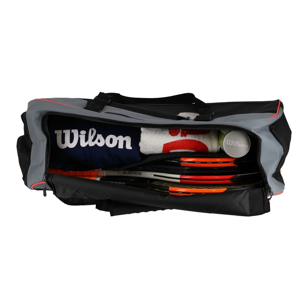 Wilson Tennistasche Clash Duffel Large Schwarz/grau – Bild 3