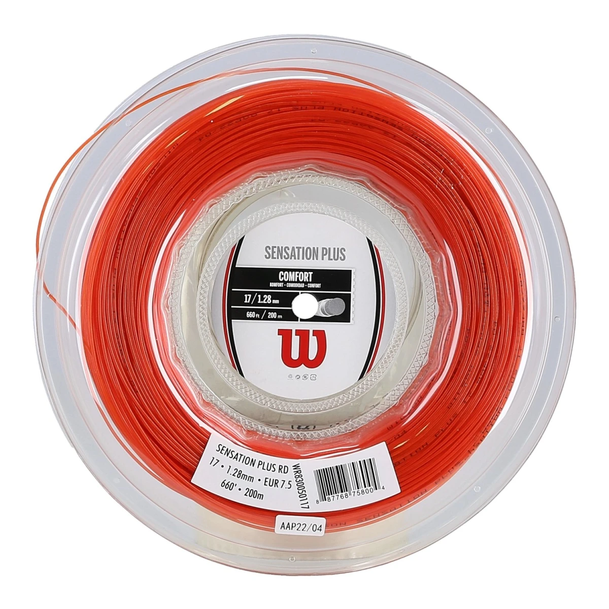 Wilson Tennissaite Sensation Plus (Komfort+Kontrolle) Rot 200 Meter Rolle