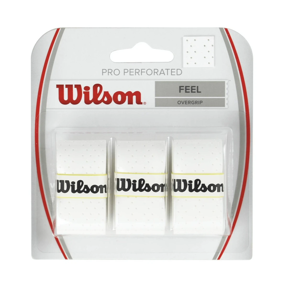 Wilson Overgrip Pro Perforated 0.55mm Weiss 3er