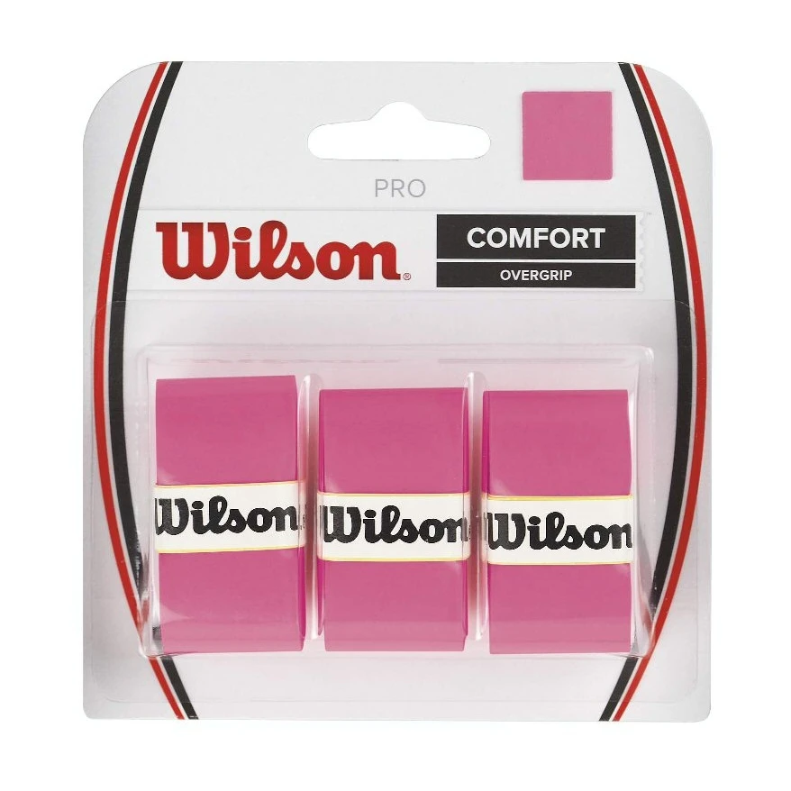 Wilson Overgrip Pro 0.6mm (Komfort/glatt/leicht Haftend) Pink 3er