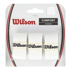 Wilson Overgrip Pro 0.6mm (Komfort/glatt/leicht Haftend) Weiss 3er
