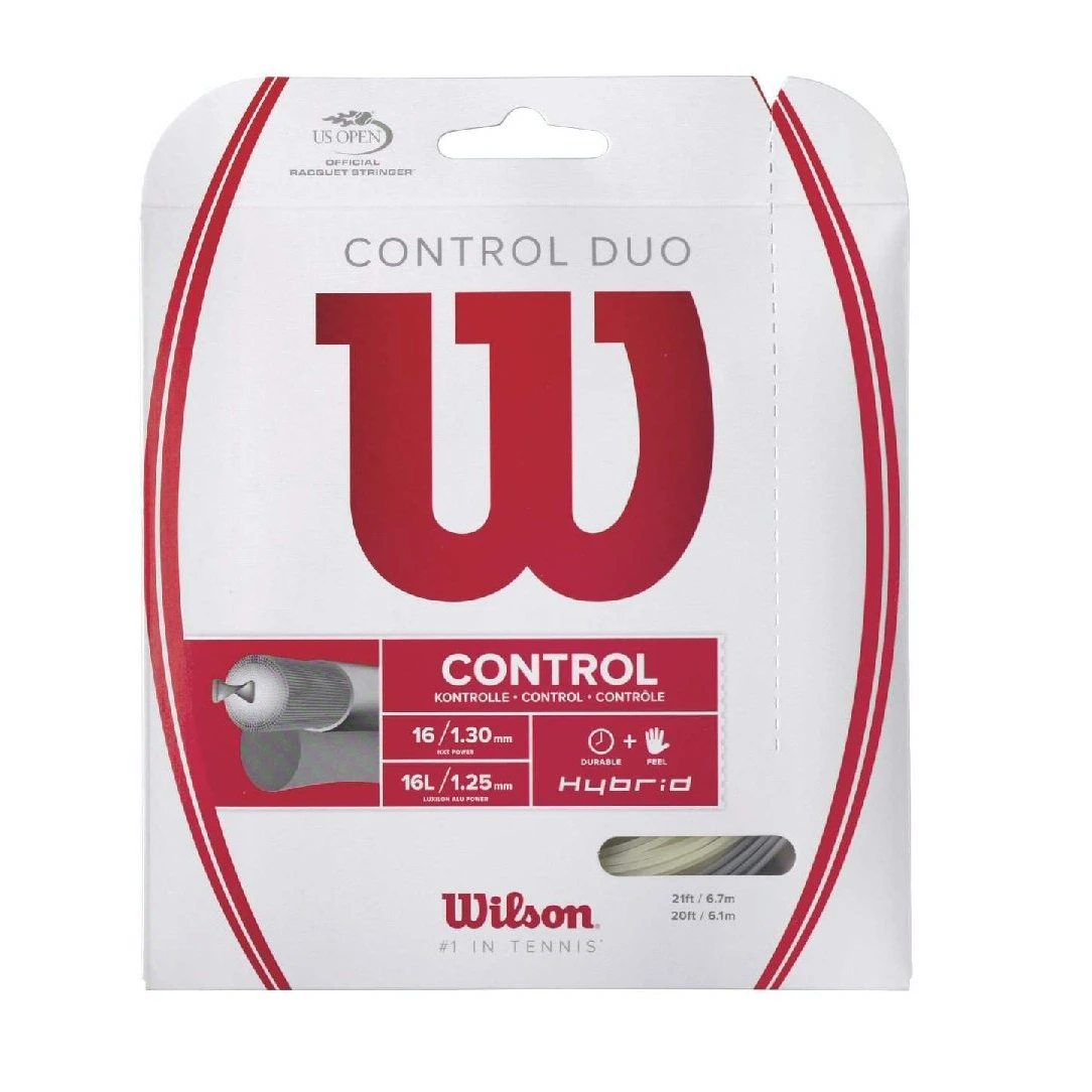 Wilson Tennissaite Control Duo (Wilson NXT Power + Luxilon Alu Power) Hybrid 12m Set