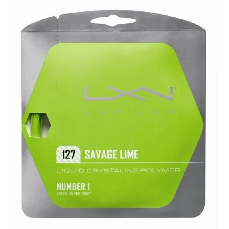 Luxilon Tennissaite Savage 1.27 (Haltbarkeit+Spin) Lime 12m Set
