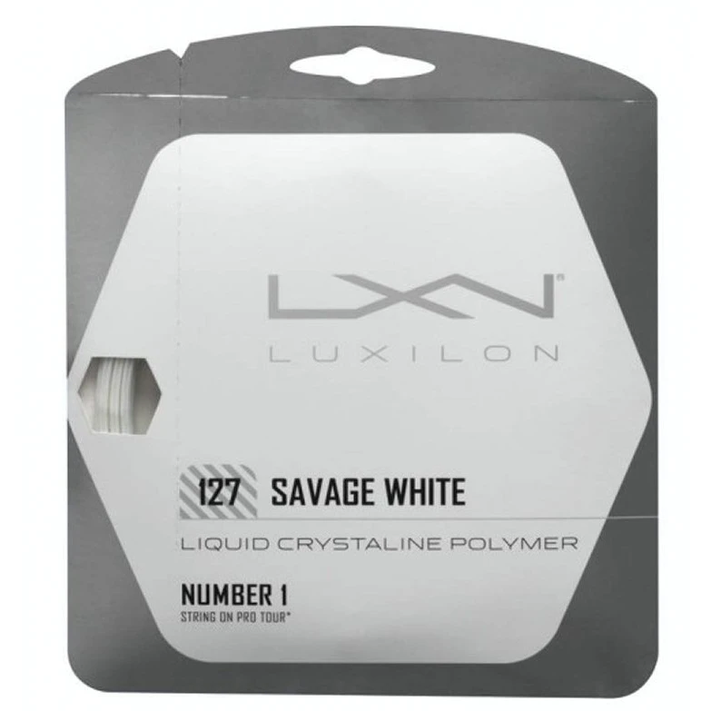 Luxilon Tennissaite Savage 1.27 (Haltbarkeit+Spin) Weiss 12m Set
