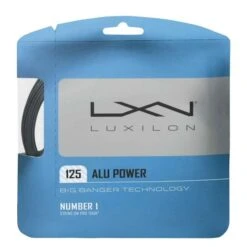 Luxilon Tennissaite Alu Power 1.25 (Haltbarkeit+Power) Silber 12m Set