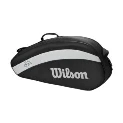 Wilson Tennis-Racketbag Roger Federer Team (Schlägertasche, 1 Hauptfach) Schwarz/grau 3er