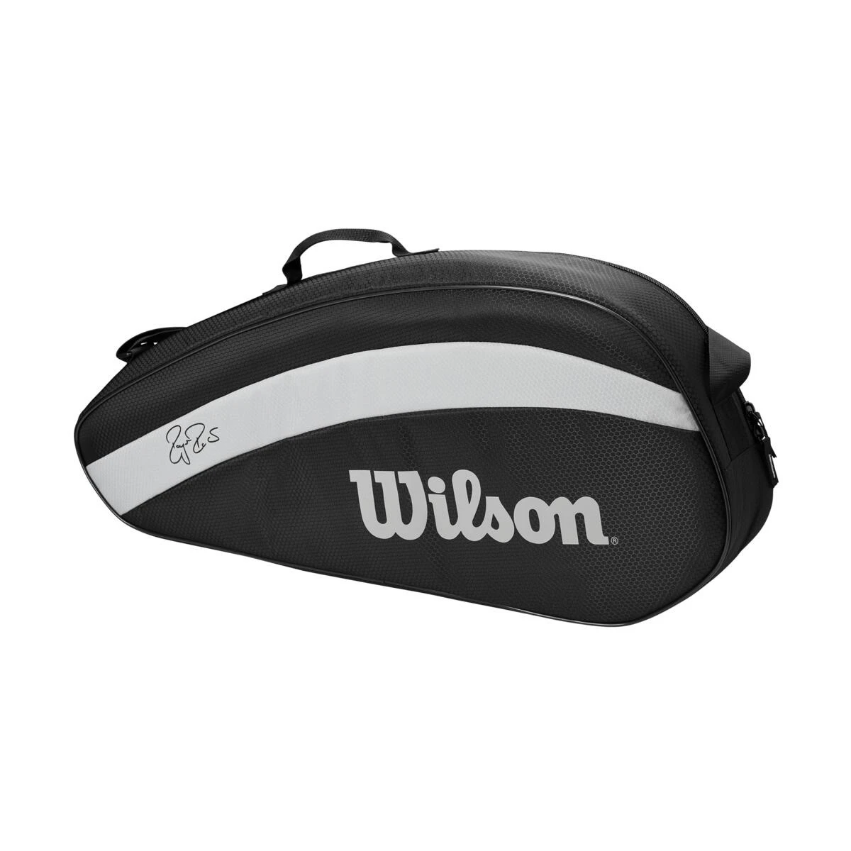 Wilson Tennis-Racketbag Roger Federer Team (Schlägertasche, 1 Hauptfach) Schwarz/grau 3er