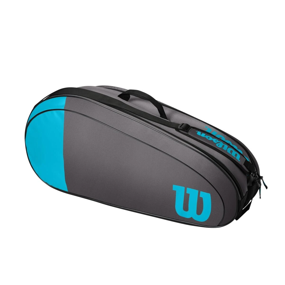 Wilson Tennis-Racketbag Team (Schlägertasche, 2 Hauptfächer) Grau/blau 6er – Bild 2