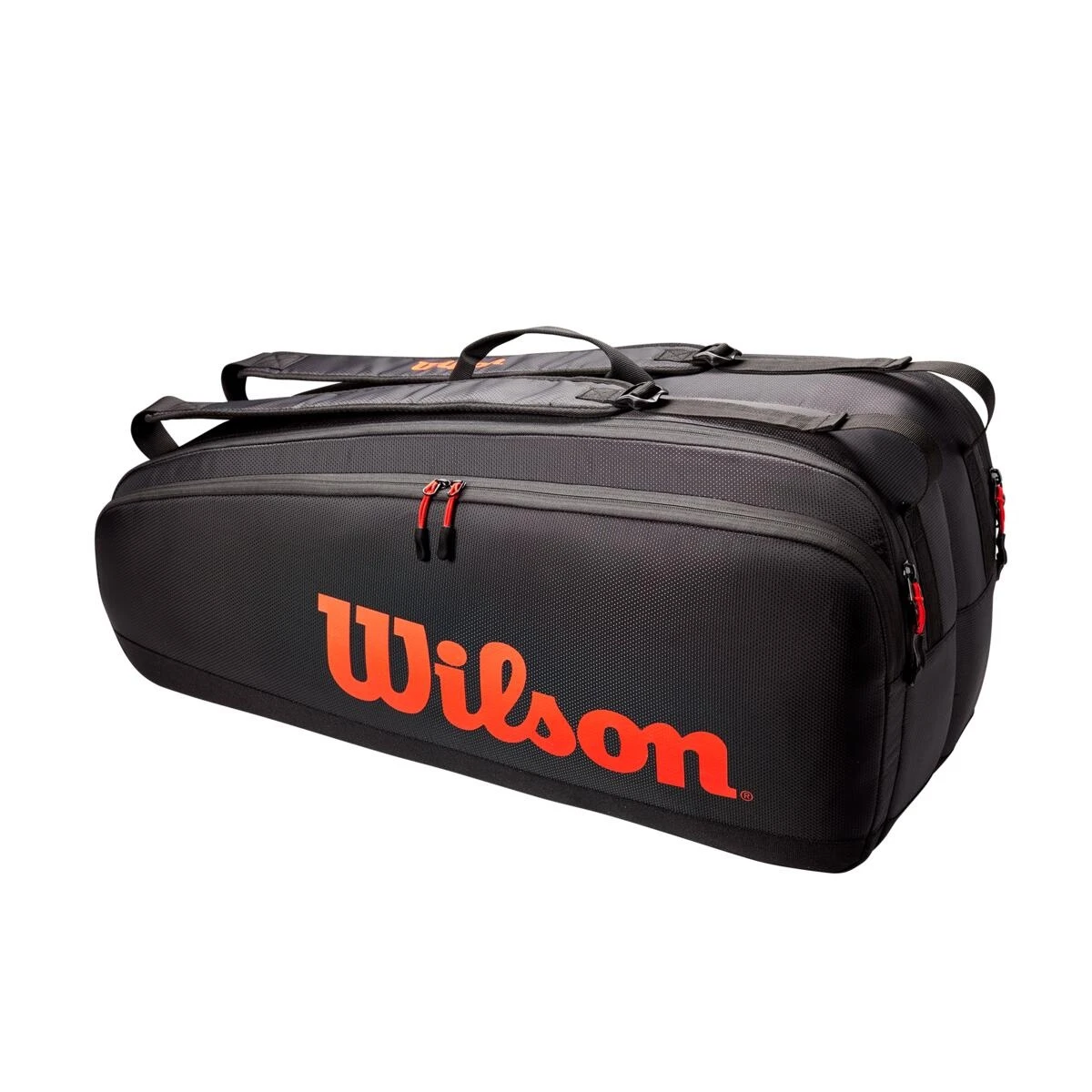Wilson Tennis-Racketbag Tour (Schlägertasche, 2 Hauptfächer) Schwarz 6er