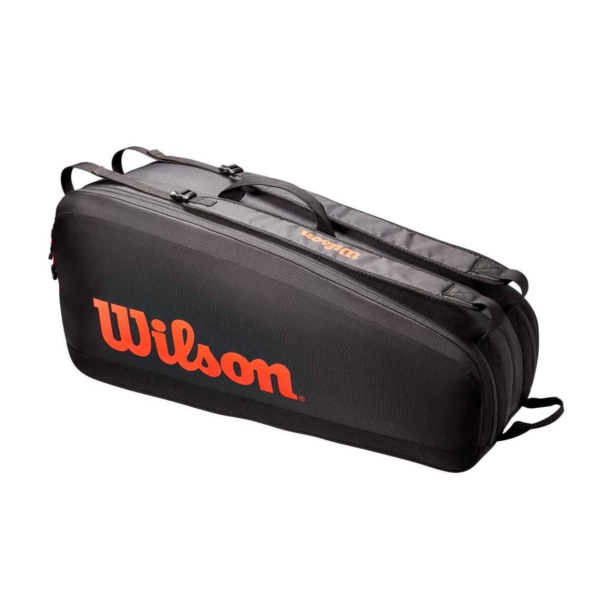 Wilson Tennis-Racketbag Tour (Schlägertasche, 2 Hauptfächer) Schwarz 6er – Bild 3