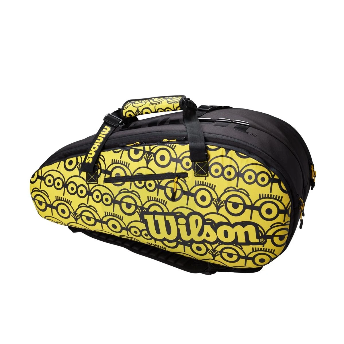 Wilson Tennis-Racketbag (Schlägertasche, 2 Hauptfächer) Minions Tour Gelb 12er