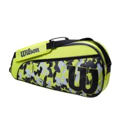 Wilson Tennis-Racketbag Team Junior (Schlägertasche, 1 Hauptfach) Limegrün 3er
