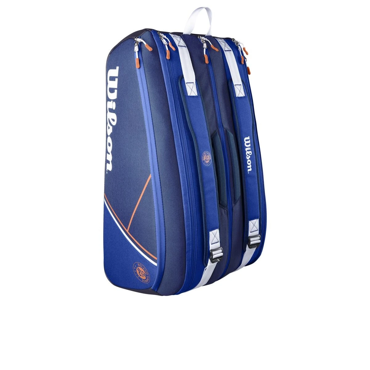 Wilson Tennis-Racketbag Super Tour Roland Garros (Schlägertasche, 3 Hauptfächer) Navyblau 15er – Bild 3
