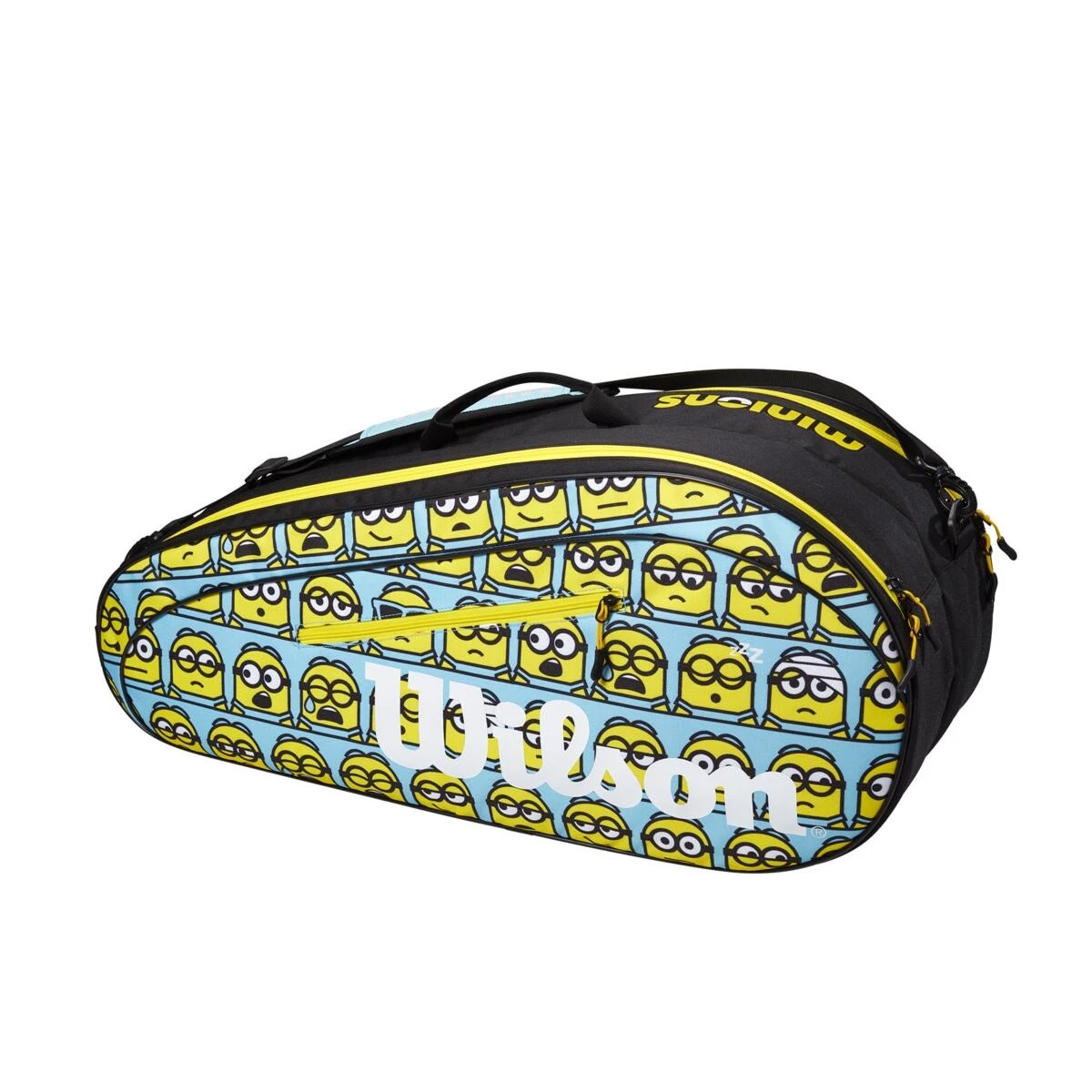 Wilson Tennis-Racketbag (Schlägertasche, 2 Hauptfächer) Minions 2.0 Team 2023 Blau/gelb 6er