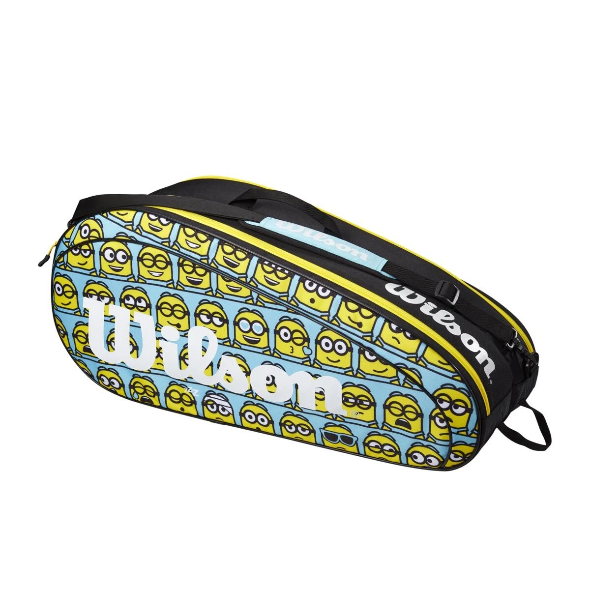Wilson Tennis-Racketbag (Schlägertasche, 2 Hauptfächer) Minions 2.0 Team 2023 Blau/gelb 6er – Bild 2