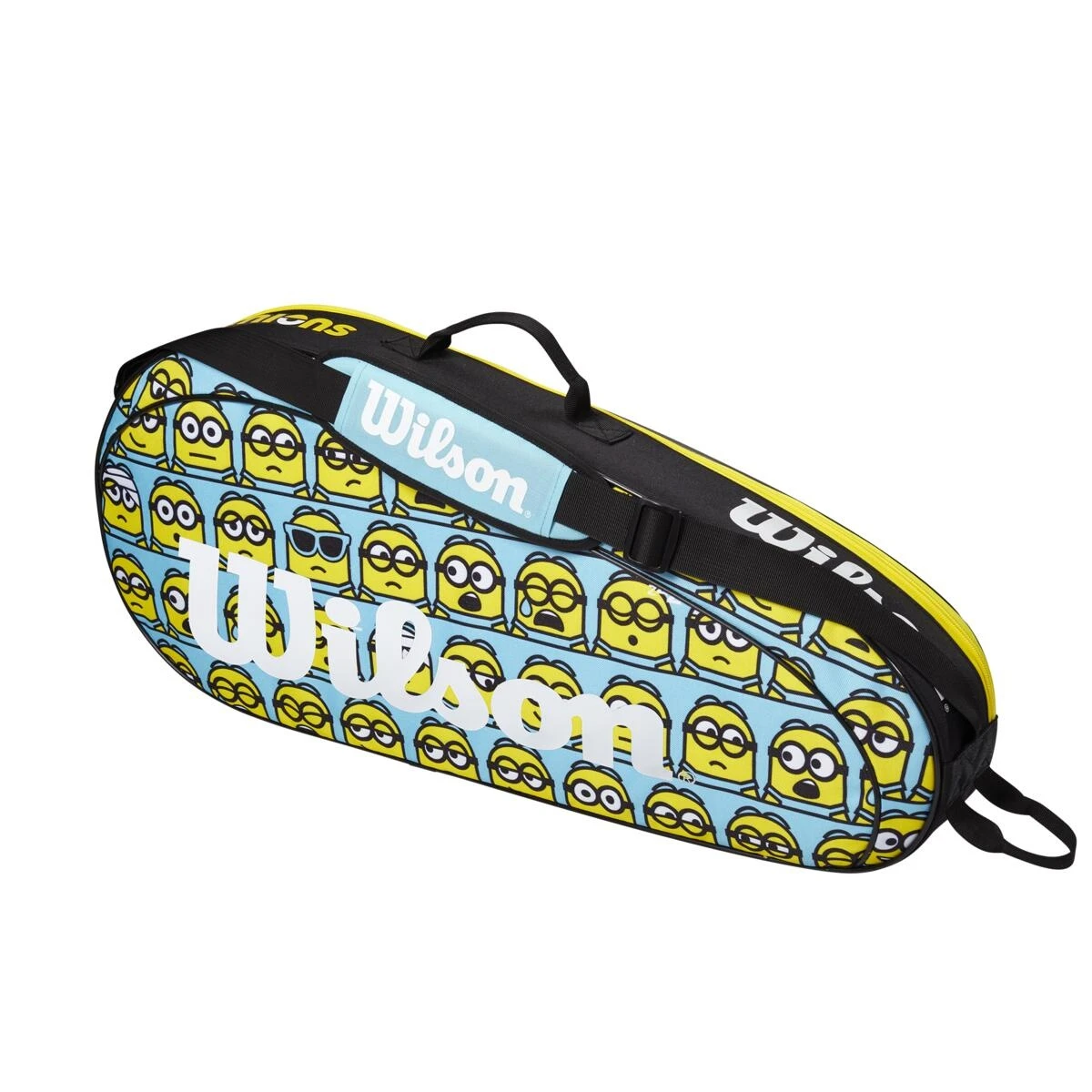 Wilson Tennis-Racketbag Minions 2.0 Team 2023 (Schlägertasche, 1 Hauptfach) Blau/gelb 3er – Bild 2