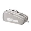 Wilson Tennis-Racketbag Tour (Schlägertasche, 2 Hauptfächer) 2023 Steingrau 12er