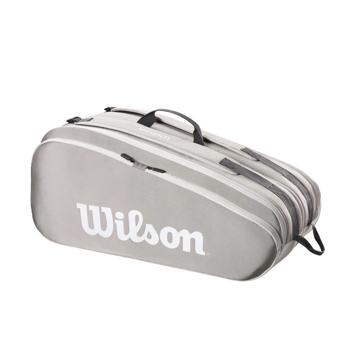 Wilson Tennis-Racketbag Tour (Schlägertasche, 2 Hauptfächer) 2023 Steingrau 12er