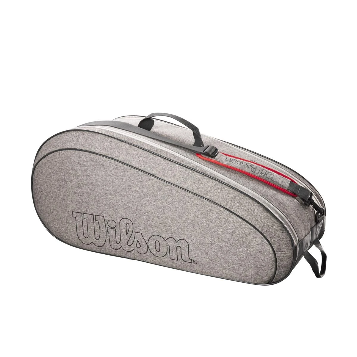 Wilson Tennis-Racketbag (Schlägertasche, 2 Hauptfächer) Team 2023 Grau 6er – Bild 2
