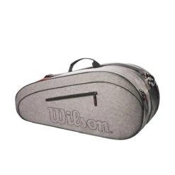 Wilson Tennis-Racketbag (Schlägertasche, 2 Hauptfächer) Team 2023 Grau 6er