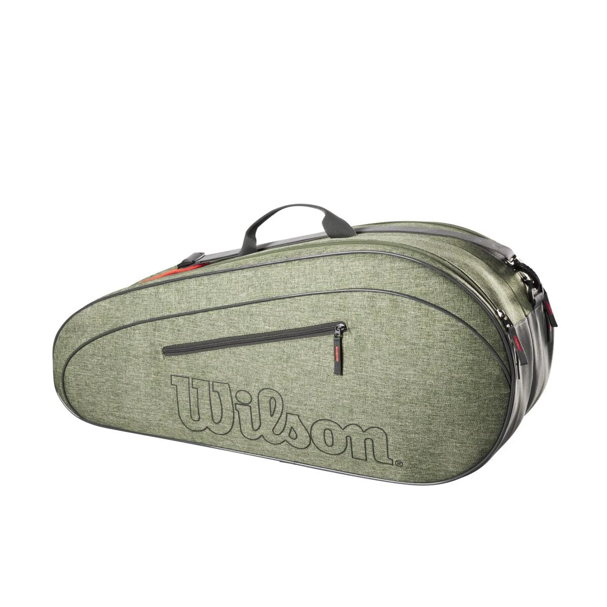 Wilson Tennis-Racketbag (Schlägertasche, 2 Hauptfächer) Team 2023 Dunkelgrün 6er