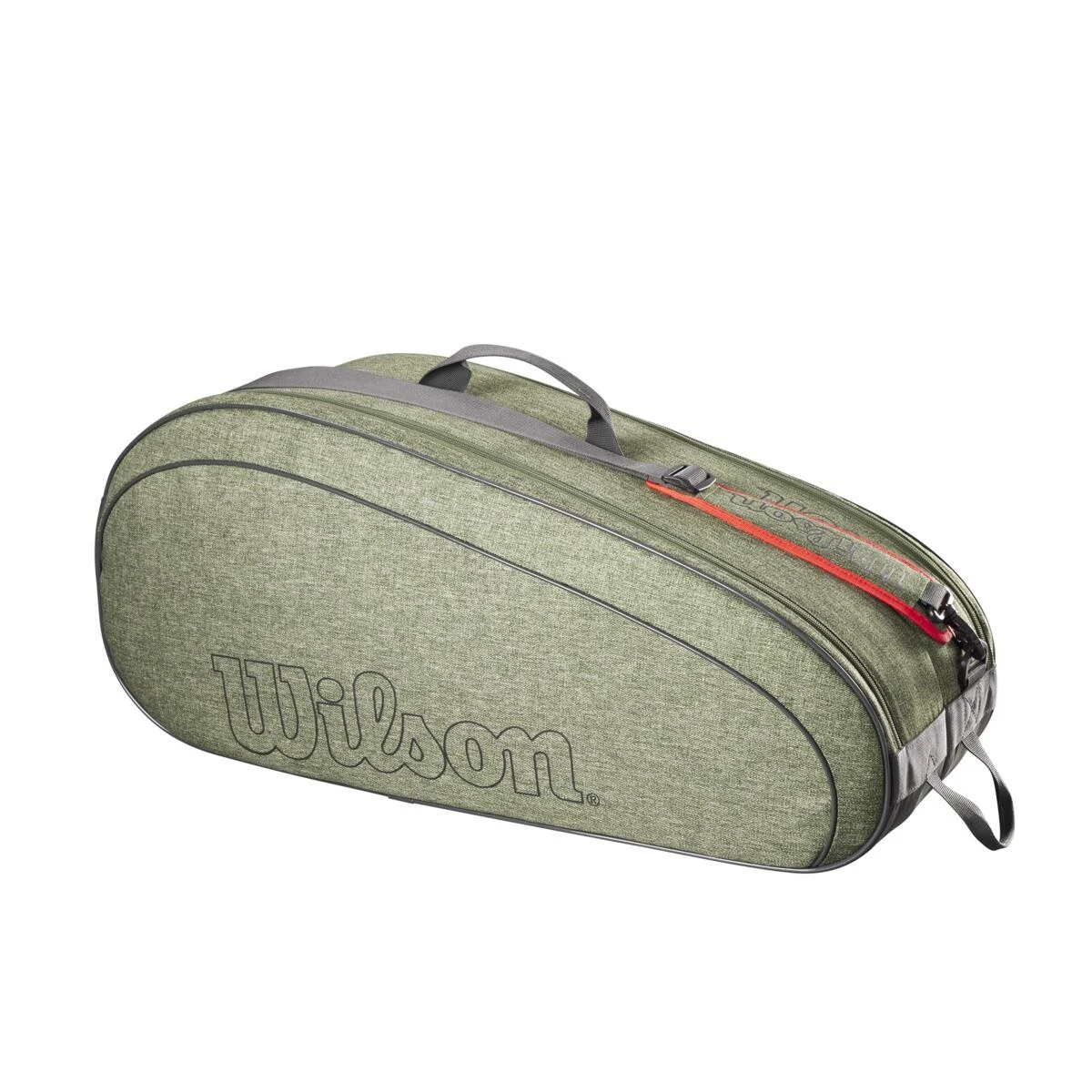 Wilson Tennis-Racketbag (Schlägertasche, 2 Hauptfächer) Team 2023 Dunkelgrün 6er – Bild 3