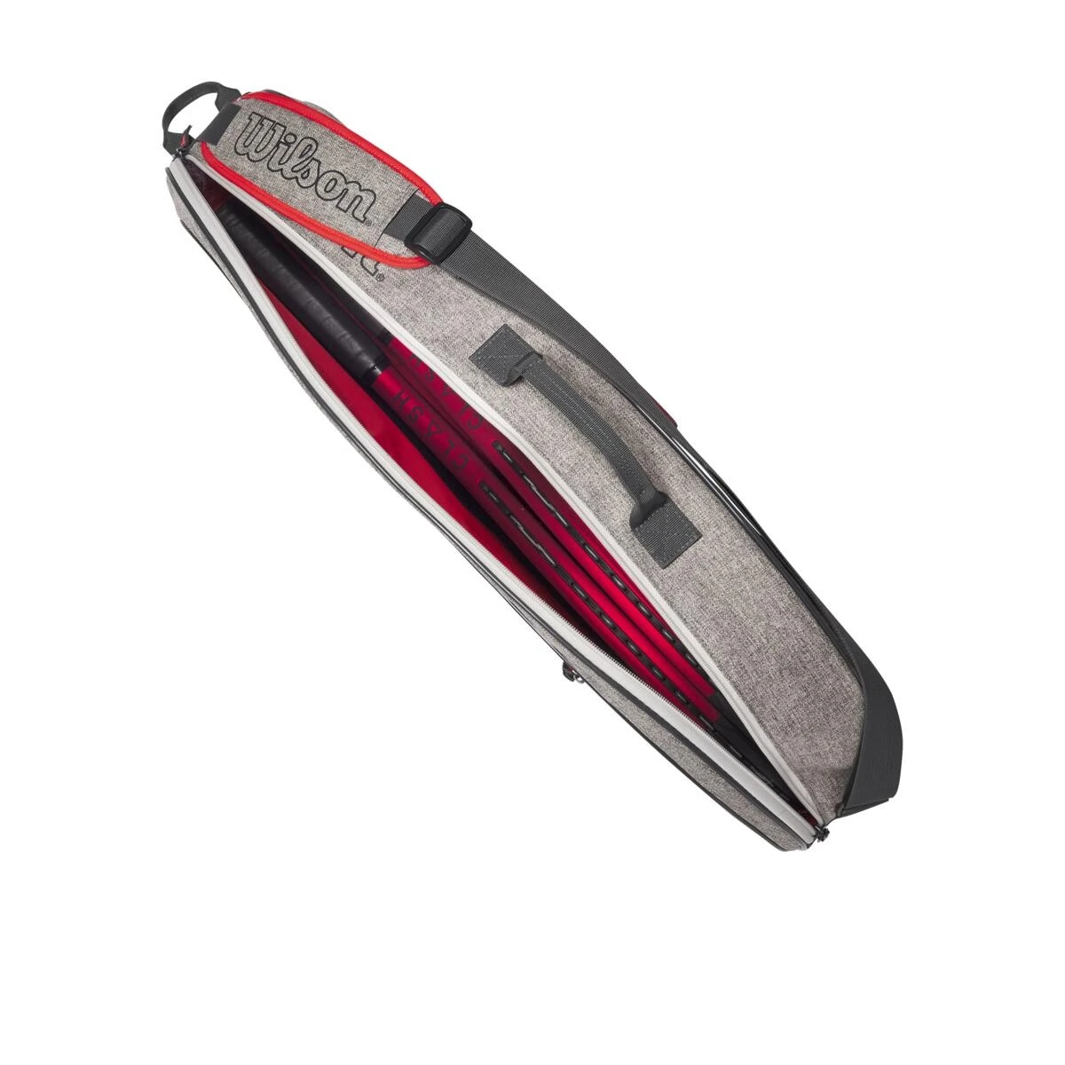 Wilson Tennis-Racketbag (Schlägertasche, 1 Hauptfach) Team 2023 Grau 3er – Bild 5