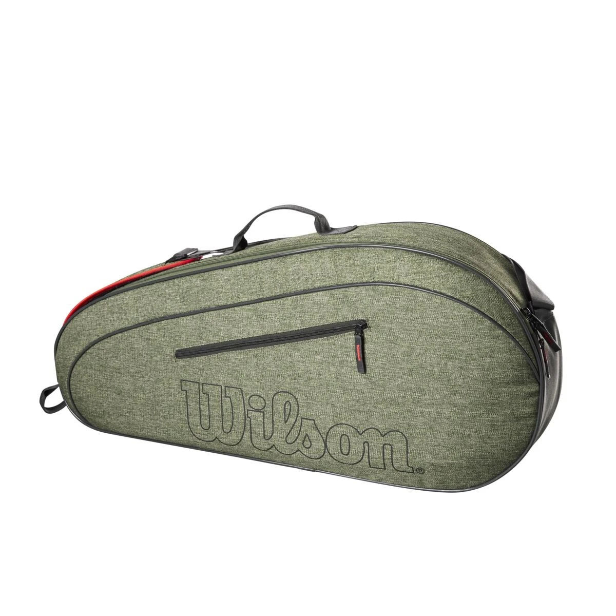 Wilson Tennis-Racketbag (Schlägertasche, 1 Hauptfach) Team 2023 Dunkelgrün 3er