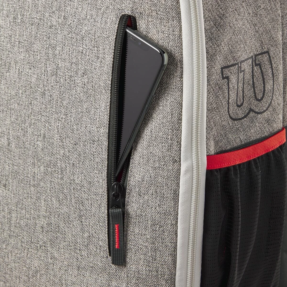 Wilson Rucksack Team (Haupt- Und Schlägerfach - Bis 2 Schläger) 2023 Grau – Bild 7