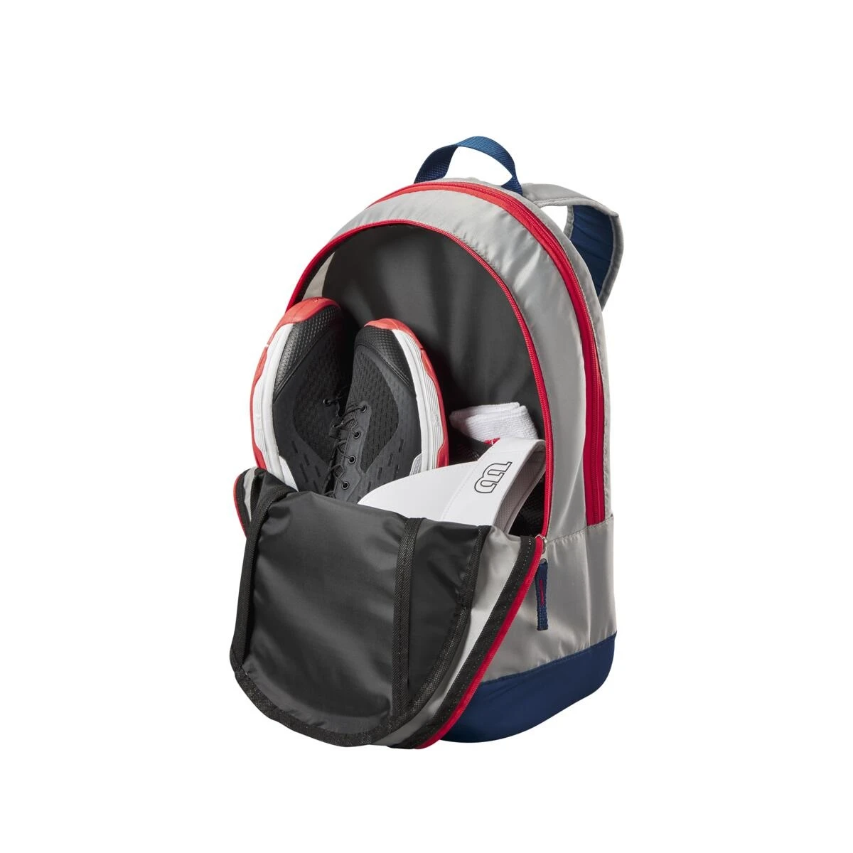 Wilson Tennis-Rucksack Junior/Kinder (Hauptfach+Schlägerfach) 2023 Grau – Bild 5