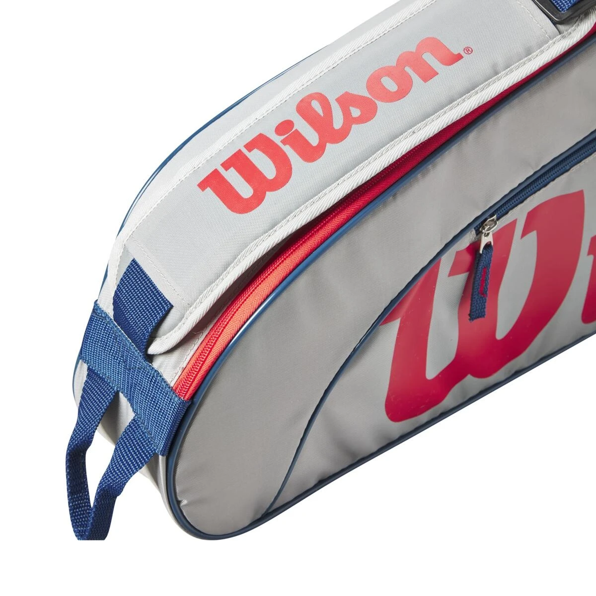 Wilson Tennis-Racketbag Kinder/Junior (Schlägertasche, 1 Hauptfach) 2023 Grau 3er – Bild 5