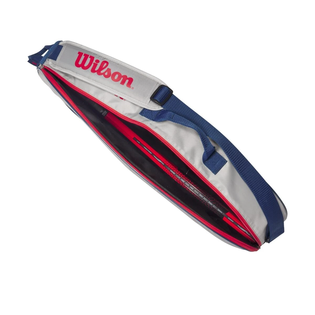 Wilson Tennis-Racketbag Kinder/Junior (Schlägertasche, 1 Hauptfach) 2023 Grau 3er – Bild 6