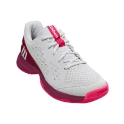 Wilson Tennisschuhe Rush Pro L Allcourt 2023 Weiss/weinrot Kinder