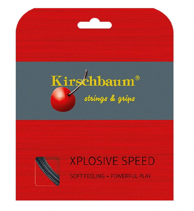 Kirschbaum Tennissaite Xplosive Speed (Spielgefühl+Power) Schwarz 12m Set