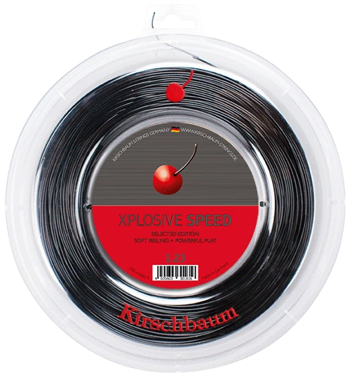 Kirschbaum Tennissaite Xplosive Speed (Spielgefühl+Power) Schwarz 200m Rolle