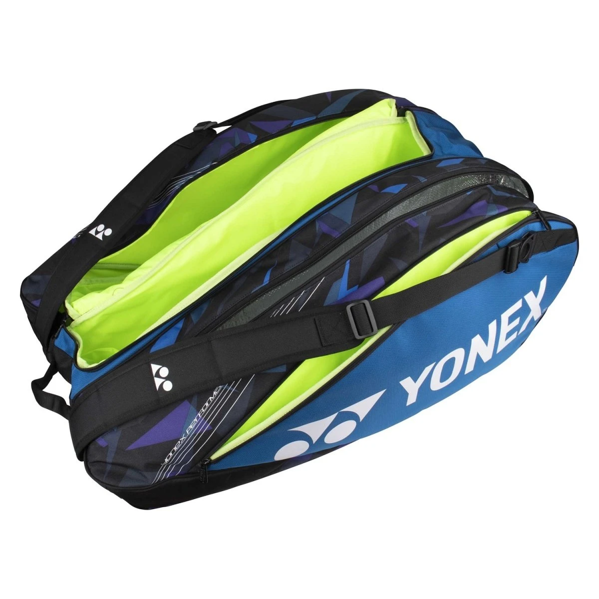 Yonex Racketbag Pro Racquet 2023 (Schlägertasche, 3 Hauptfächer, Thermofach) Schwarz/grün 12er – Bild 2