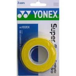 Yonex Overgrip Super Grap 0.6mm (Komfort/glatt/leicht Haftend) Gelb 3er