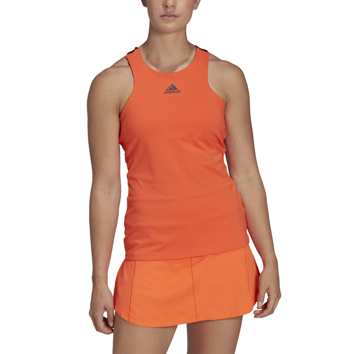 ADIDAS PERFORMANCE Adidas Tennis-Tank Y HEAT.RDY 2022 (schmal, Weiches Tragegefühl, Integriertes Bustier) Orange Damen