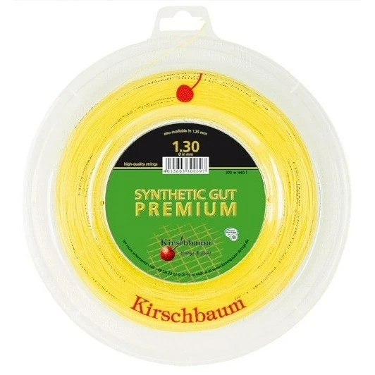 Kirschbaum Tennissaite Synthetic Gut Premium (Allround+Haltbarkeit) Gold 200m Rolle
