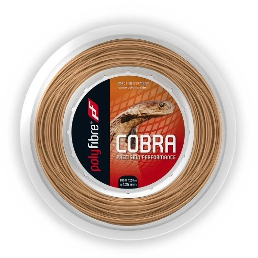 Polyfibre Tennissaite Cobra (Haltbarkeit+Touch) Rot 200m Rolle