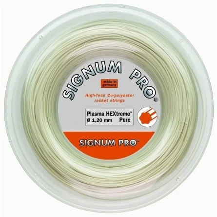 Signum Pro Tennissaite Plasma Hextreme PURE Weiss 120m Rolle