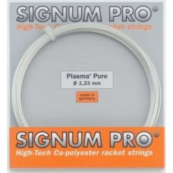 Besaitung Mit Tennissaite Signum Pro Plasma Pure (Haltbarkeit+Touch) Weiss