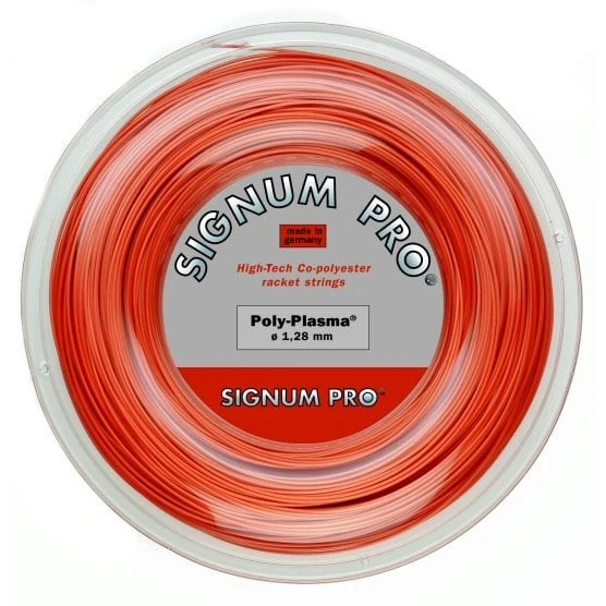 Signum Pro Tennissaite Poly Plasma (Haltbarkeit) Orange 200m Rolle