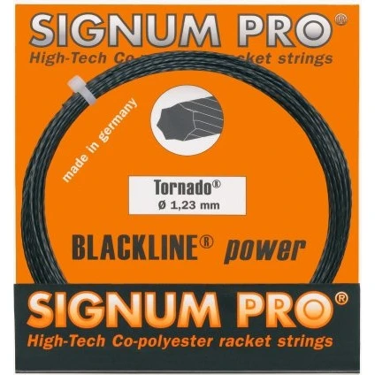Signum Pro Tennissaite Tornado (Haltbarkeit+Spin) Anthrazit 12m Set