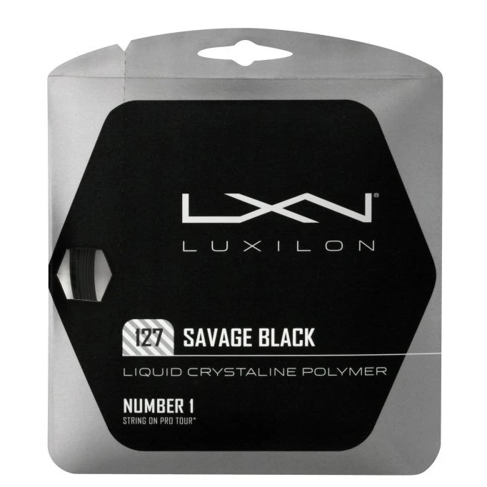 Luxilon Tennissaite Savage 1.27 (Haltbarkeit+Spin) Schwarz 12m Set