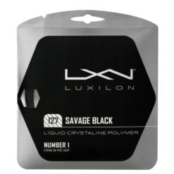 Besaitung Mit Tennissaite Luxilon Savage 1.27 (Haltbarkeit+Spin) Schwarz